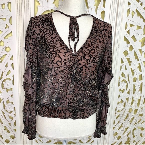 Vintage Havana Purple Boho Velvet Blouse - Picture 3 of 8